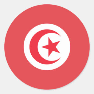 Tunisian Flag Classic Round Sticker