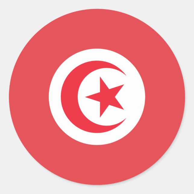 Tunisian Flag Classic Round Sticker (Front)