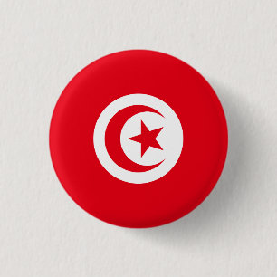 Tunisian Flag, Flag of Tunisia 3 Cm Round Badge
