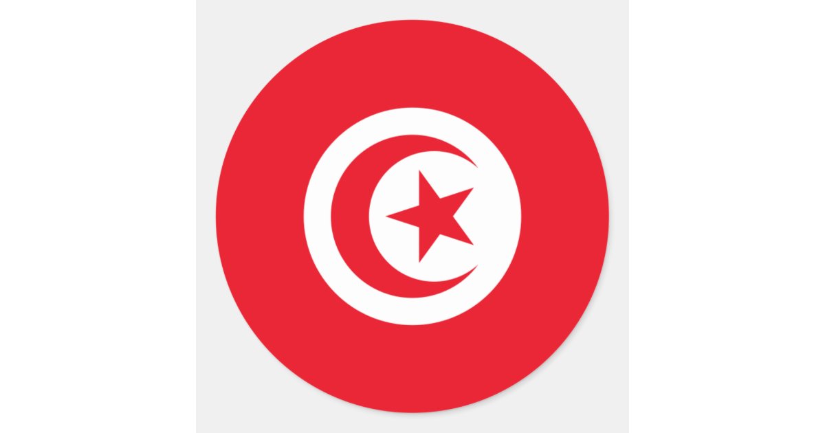 Tunisian Flag  Flag  of Tunisia  Classic Round  Sticker 