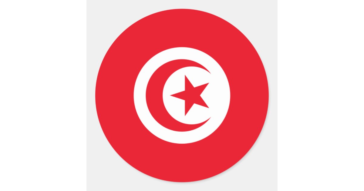 Tunisian Flag  Flag  of Tunisia  Classic Round  Sticker 