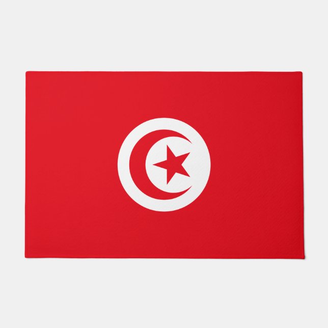 Tunisian Flag (Tunisia) (Islamic Crescent) Doormat (Front)