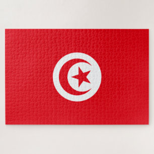 Tunisian Flag (Tunisia) (Islamic Crescent) Jigsaw Puzzle