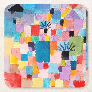 Tunisian Garden, Klee Square Paper Coaster