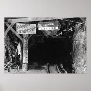 Tunnel at Juneau, Alaska Treadwell Mine Poster