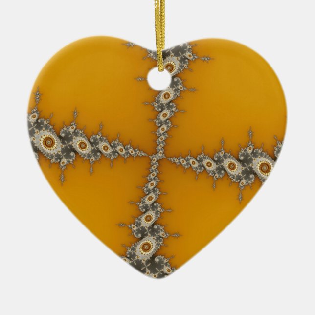 Tunnel Christmas Fractal Ceramic Tree Decoration (Front)