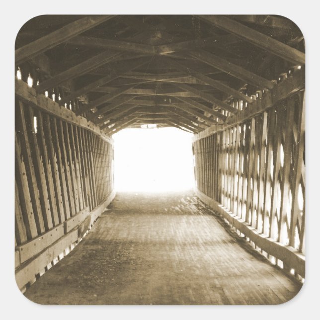 Tunnel of Light Square Sticker (Front)