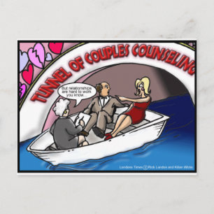 Tunnel Of Love?? Funny Offbeat Cartoon Gifts & Tee Postcard