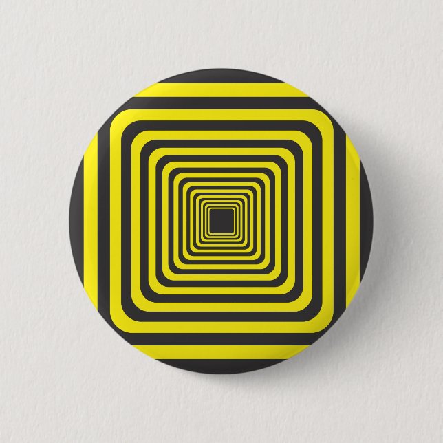 Tunnel on black and yellow 6 cm round badge (Front)