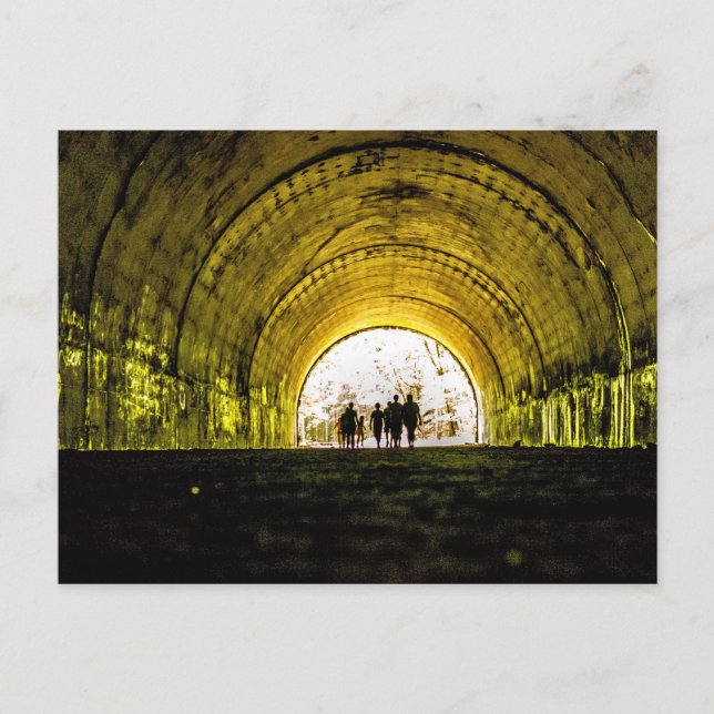 tunnel road to nowhere bryson city nature lake fon postcard (Front)