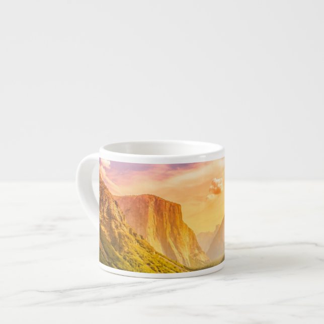 Tunnel View of Yosemite National Park Espresso Cup (Front Left)