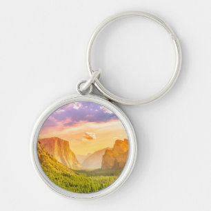 Tunnel View of Yosemite National Park Key Ring
