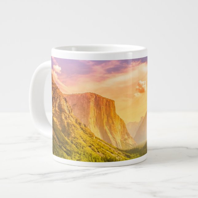 Tunnel View of Yosemite National Park Large Coffee Mug (Front Left)