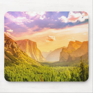 Tunnel View of Yosemite National Park Mouse Mat