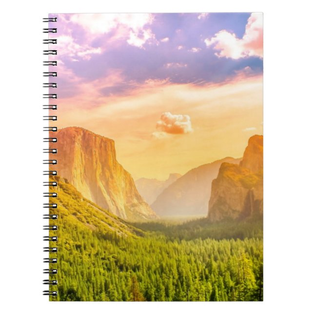 Tunnel View of Yosemite National Park Notebook (Front)