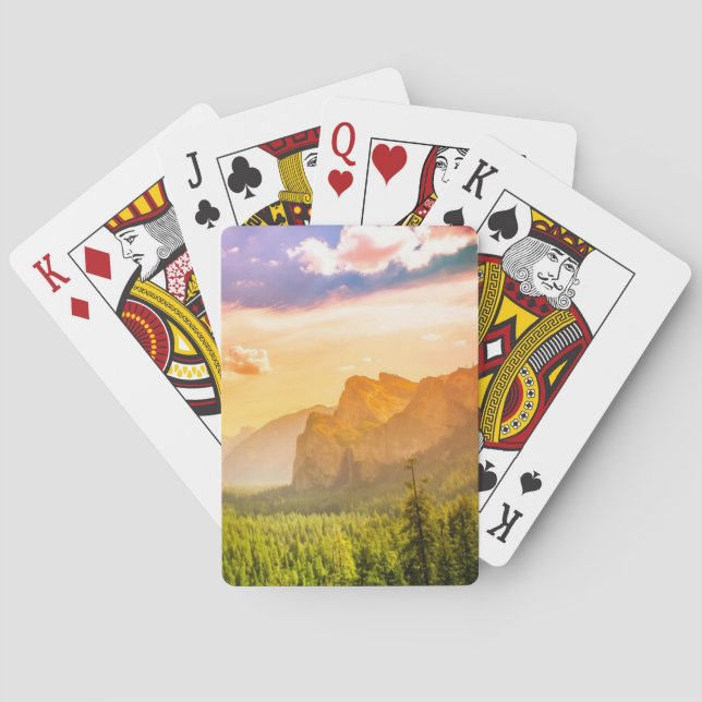 Tunnel View of Yosemite National Park Playing Cards (Back)