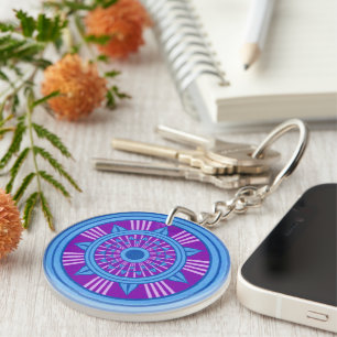 Tunnel Vision Mandala Key Ring