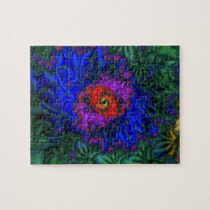 Tunnel Vision   Rainbow Fractal Art Jigsaw Puzzle