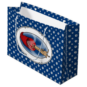 Tunnel Vortex Syndrome - agility fast funny dog Large Gift Bag