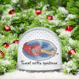 Tunnel Vortex Syndrome - agility fast funny dog Snowglobe