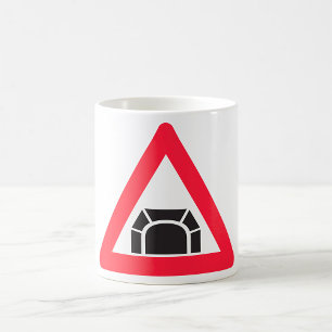 Tunnel Warning Road Sign Traffic Symbol Coffee Mug