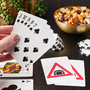 Tunnel Warning Road Sign Traffic Symbol Playing Cards