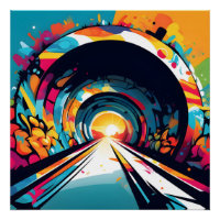 Tunnel With Graffiti Art