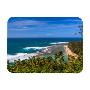 Tunnels Beach as seen from the Kalalau Trail Magnet