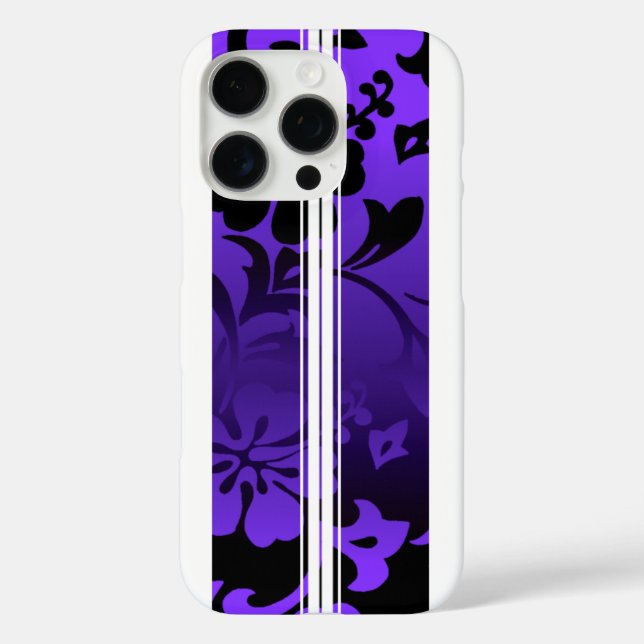 Tunnels Beach Hawaiian Surfboard Purple  Case-Mate iPhone Case (Back)