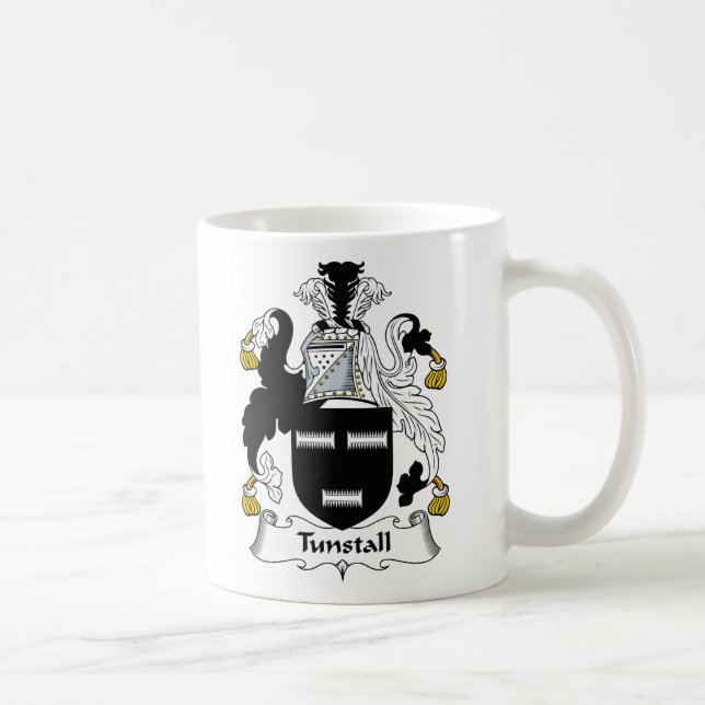 Tunstall Family Crest Coffee Mug (Right)
