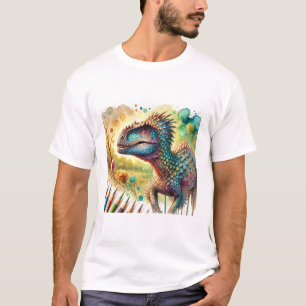 Tuojiangosaurus in Watercolor 180724AREF132 - Wate T-Shirt