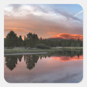 Tuolumne Meadows Sunset - Yosemite John Muir Trail Square Sticker
