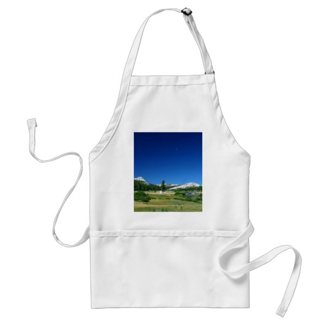 Tuolumne Meadows With The Moon Setting Standard Apron (Front)