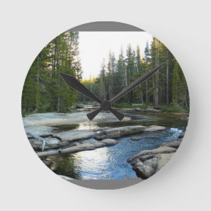 Tuolumne River by Campground, Yosemite, CA Round Clock