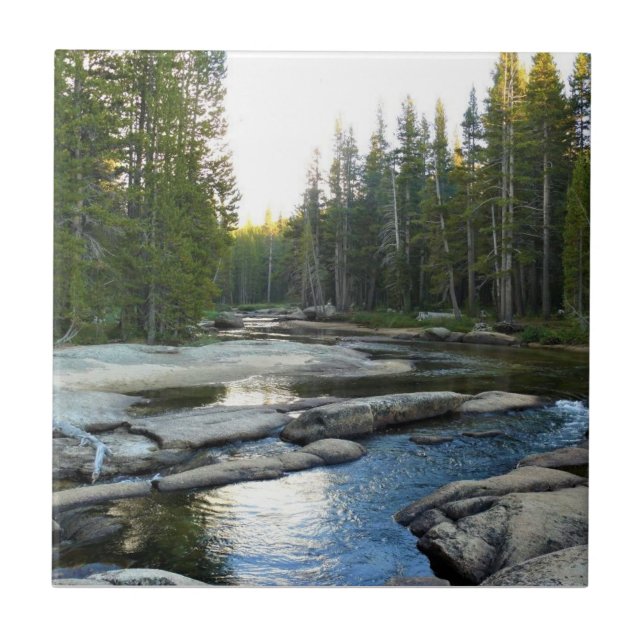 Tuolumne River by Campground, Yosemite, CA Tile (Front)