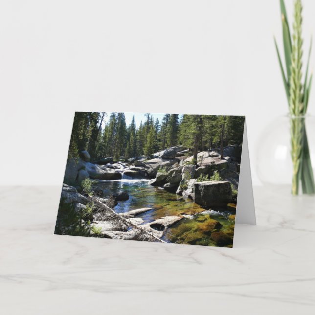 Tuolumne River in Tuolumne Meadows, Yosemite, CA Card (Front)