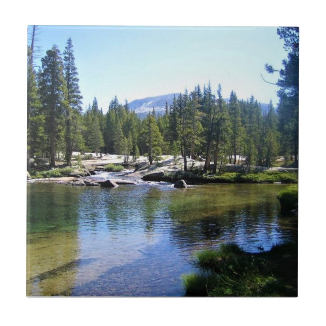 Tuolumne River in Tuolumne Meadows, Yosemite, CA Tile (Front)