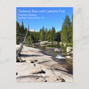 Tuolumne River with Cathedral Peak, Yosemite, CA P Postcard