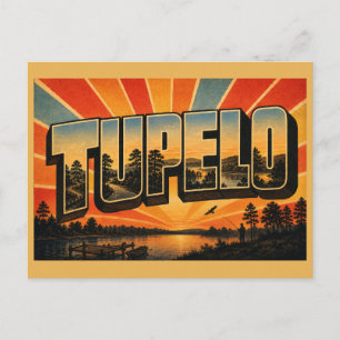 Tupelo Mississippi State Parks Trace Lake Art Postcard