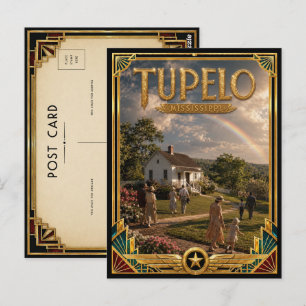 Tupelo Mississippi Vintage Art Deco Golden Age Postcard