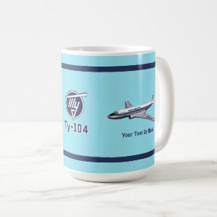 Tupolev (Туполев) Tu-104 Airliner Coffee Mug