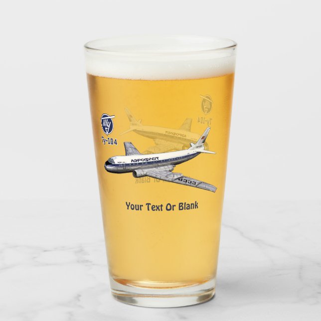 Tupolev (Туполев) Tu-104 Airliner Glass (Front Filled)