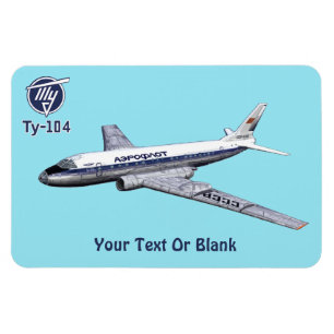 Tupolev (Туполев) Tu-104 Airliner Magnet