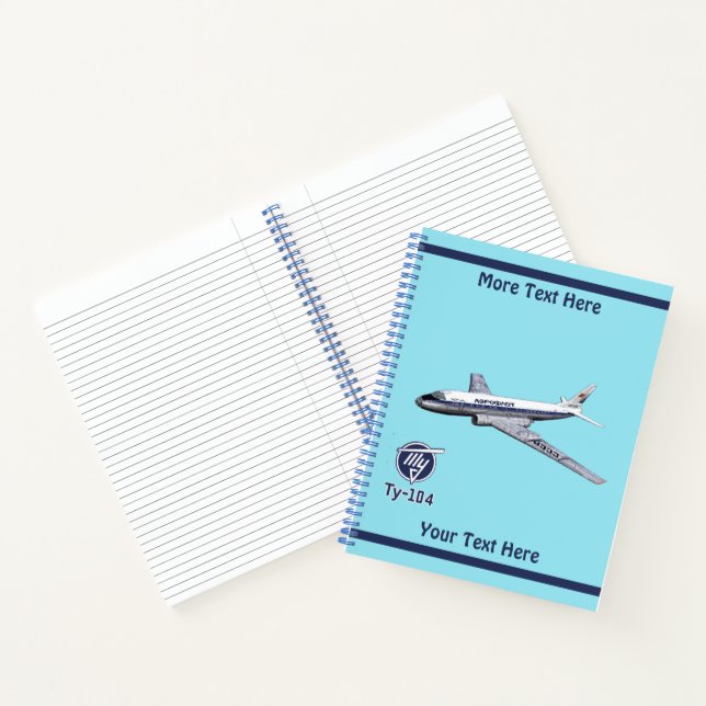 Tupolev (Туполев) Tu-104 Airliner Notebook (Inside)