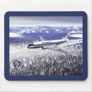 Tupolev (Туполев) Tu-104 Over Siberia Mouse Mat