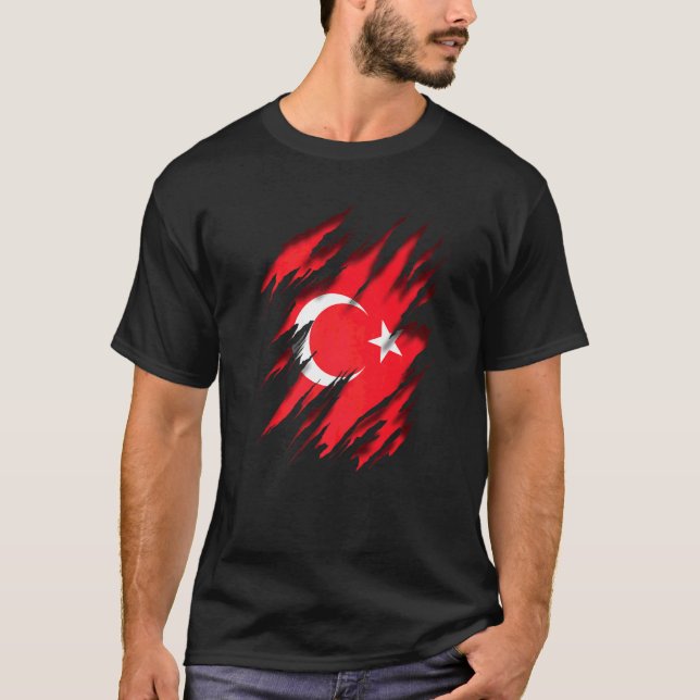 Tur Turk Bayragi Bayrak Turkish Flag Turkey T-Shirt (Front)