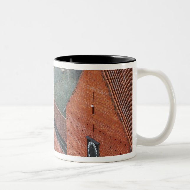Turaida Castle by Gauja River, Sigulda, Latvia Two-Tone Coffee Mug (Right)