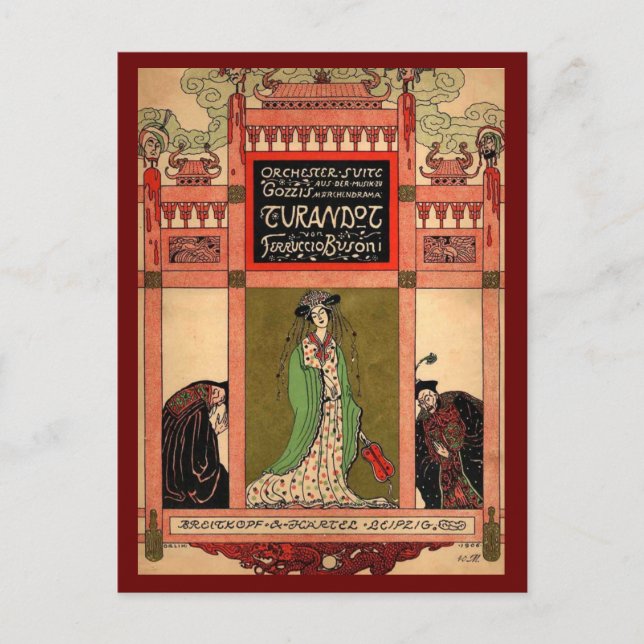 Turandot, a Puccini Opera Postcard (Front)