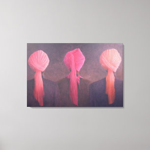 Turban Triptych Canvas Print