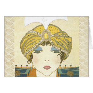 Turbaned Poiret 1900s Fashion Illustration